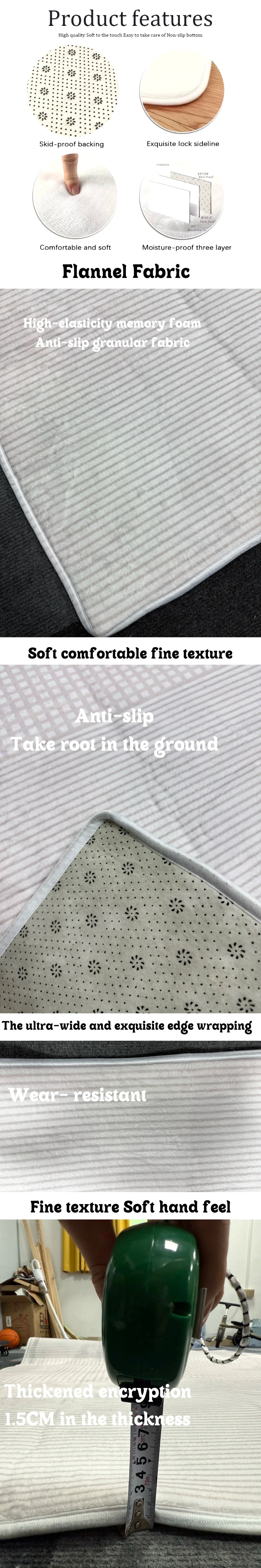 VIKAMA American Minimalist Kitchen Anti-Slip Floor Mat Bathroom Door Mat Kitchen Two-Piece Set Absorbent Carpet Home Decoration