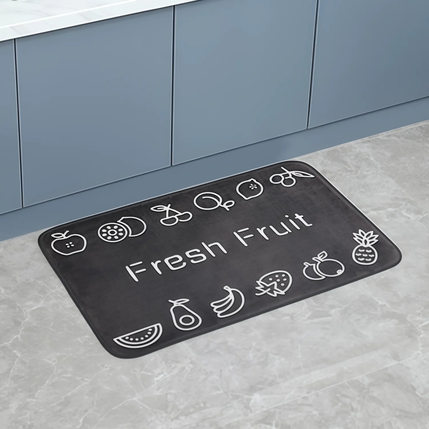 VIKAMA American Minimalist Kitchen Anti-Slip Floor Mat Bathroom Door Mat Kitchen Two-Piece Set Absorbent Carpet Home Decoration