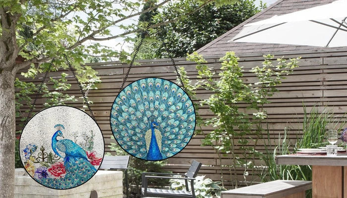 Tree of Life Acrylic Suncatcher Round Sign for Home Garden Decorative Stained Window Hanging Pendant Wall Art Ornament Plate