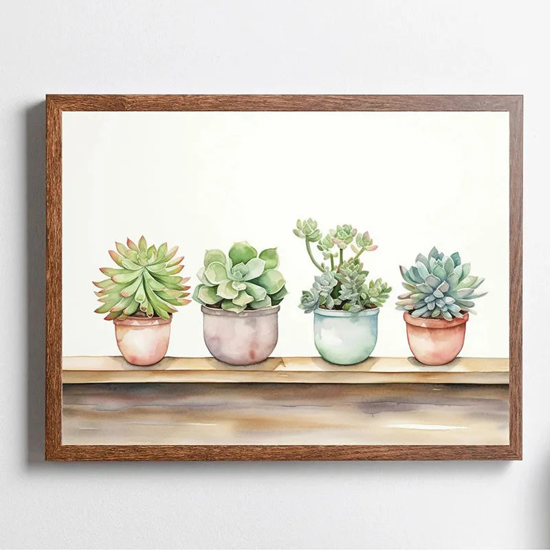 1pc Green Botanical Leaves Interior Art Print Houseplants Nature Indoors Canvas Wall Home Decor Calming Poster Foliage and Plant