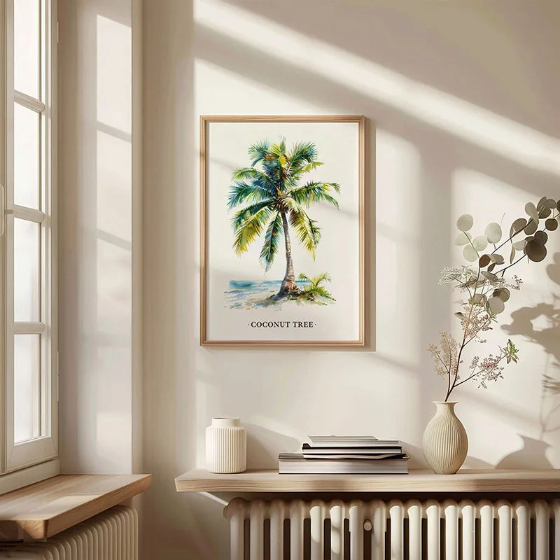 1pc Green Botanical Leaves Interior Art Print Houseplants Nature Indoors Canvas Wall Home Decor Calming Poster Foliage and Plant